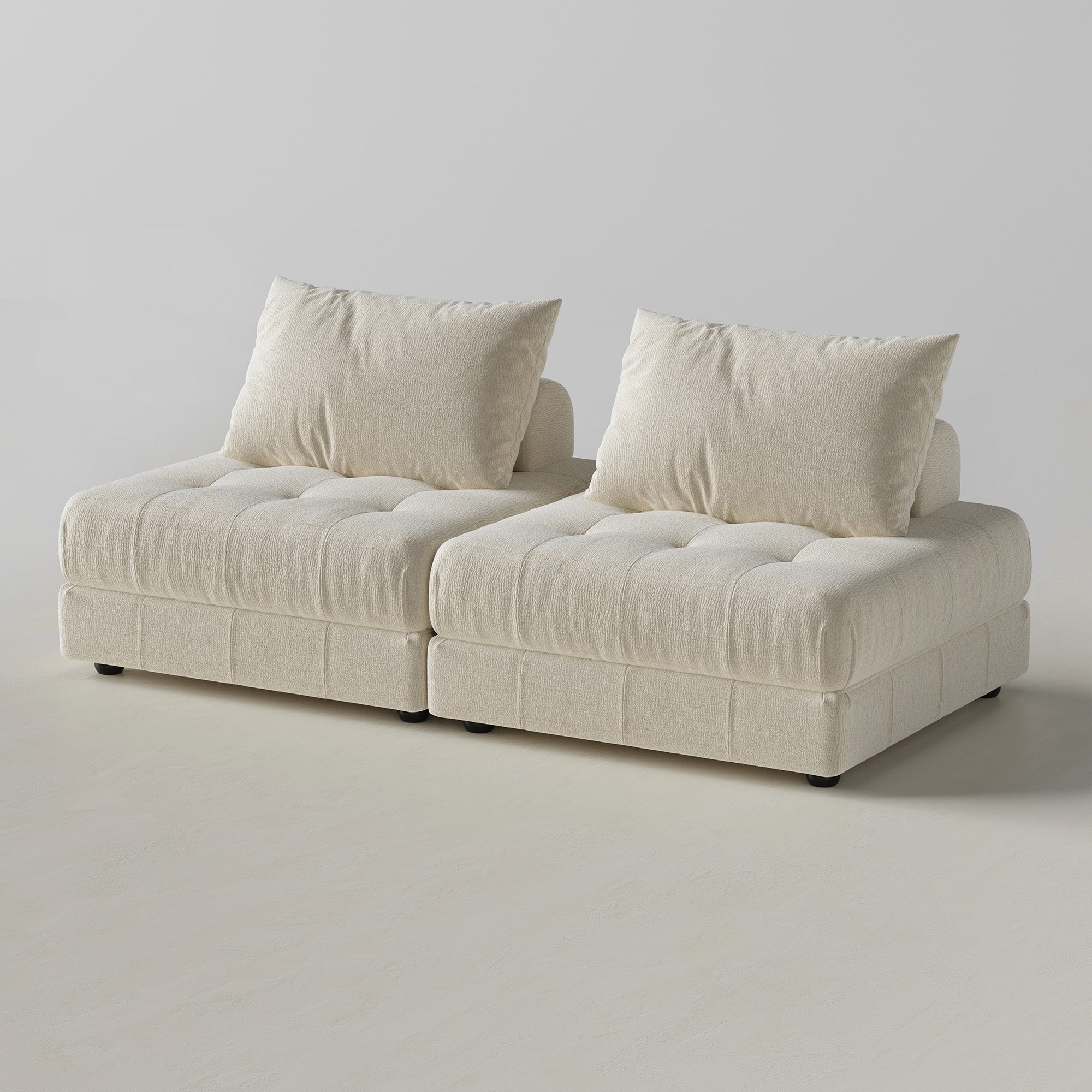 Canapé sectionnel modulaire gris Block