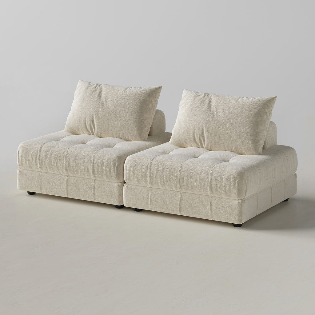 Canapé sectionnel modulaire blanc Block