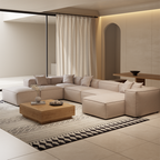 Canapé sectionnel modulaire Freedom kaki à extrémité ouverte