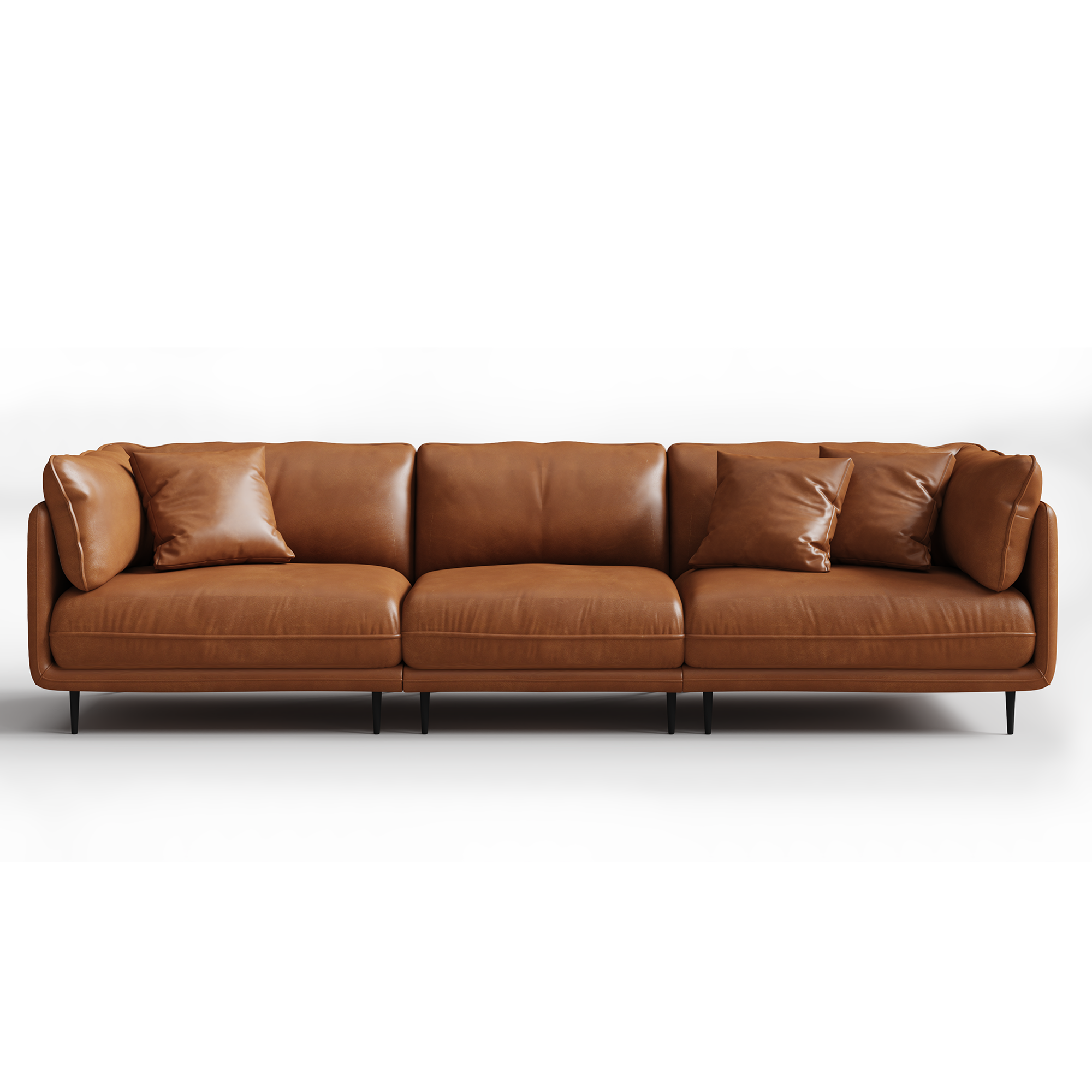 Canapé en cuir blanc vanille