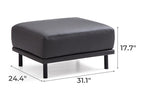 Canapé ottoman en cuir noble
