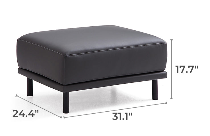 Canapé ottoman en cuir noble