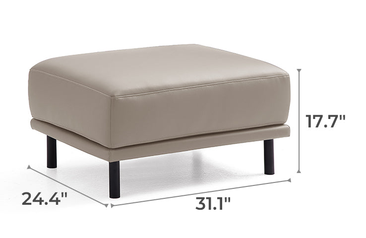 Canapé ottoman en cuir noble