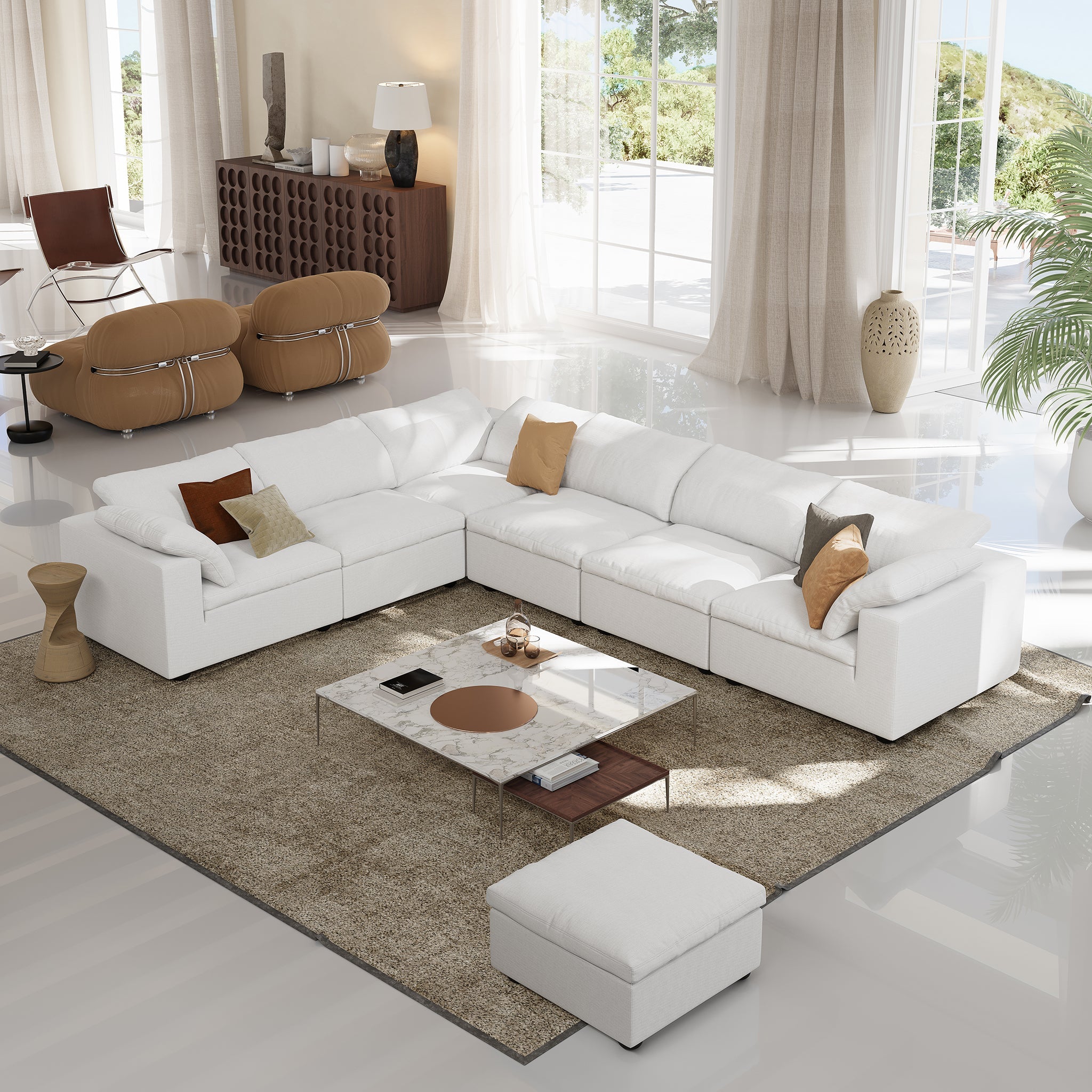 Sectionnel de coin tendre Wabi-Sabi