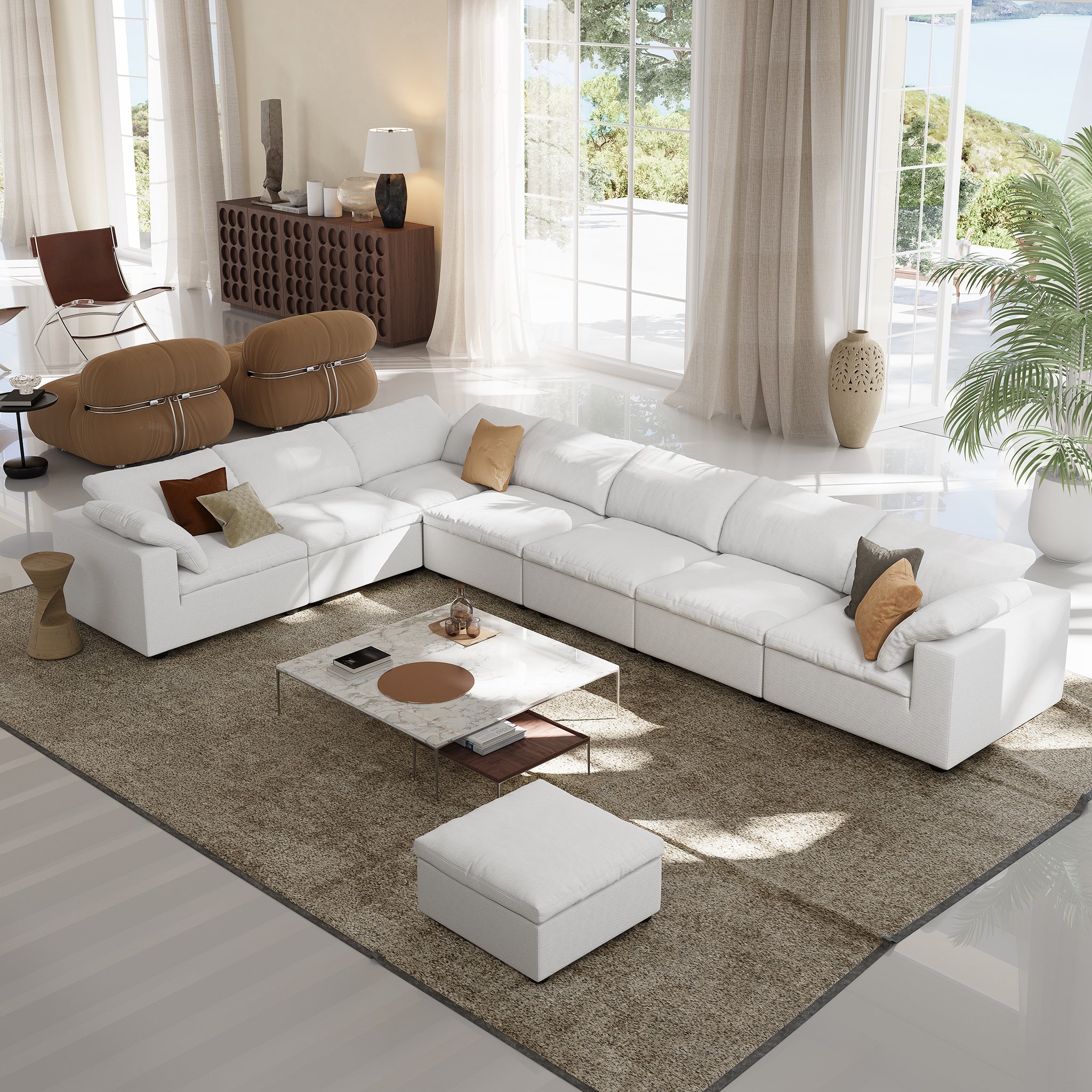 Sectionnel de coin tendre Wabi-Sabi