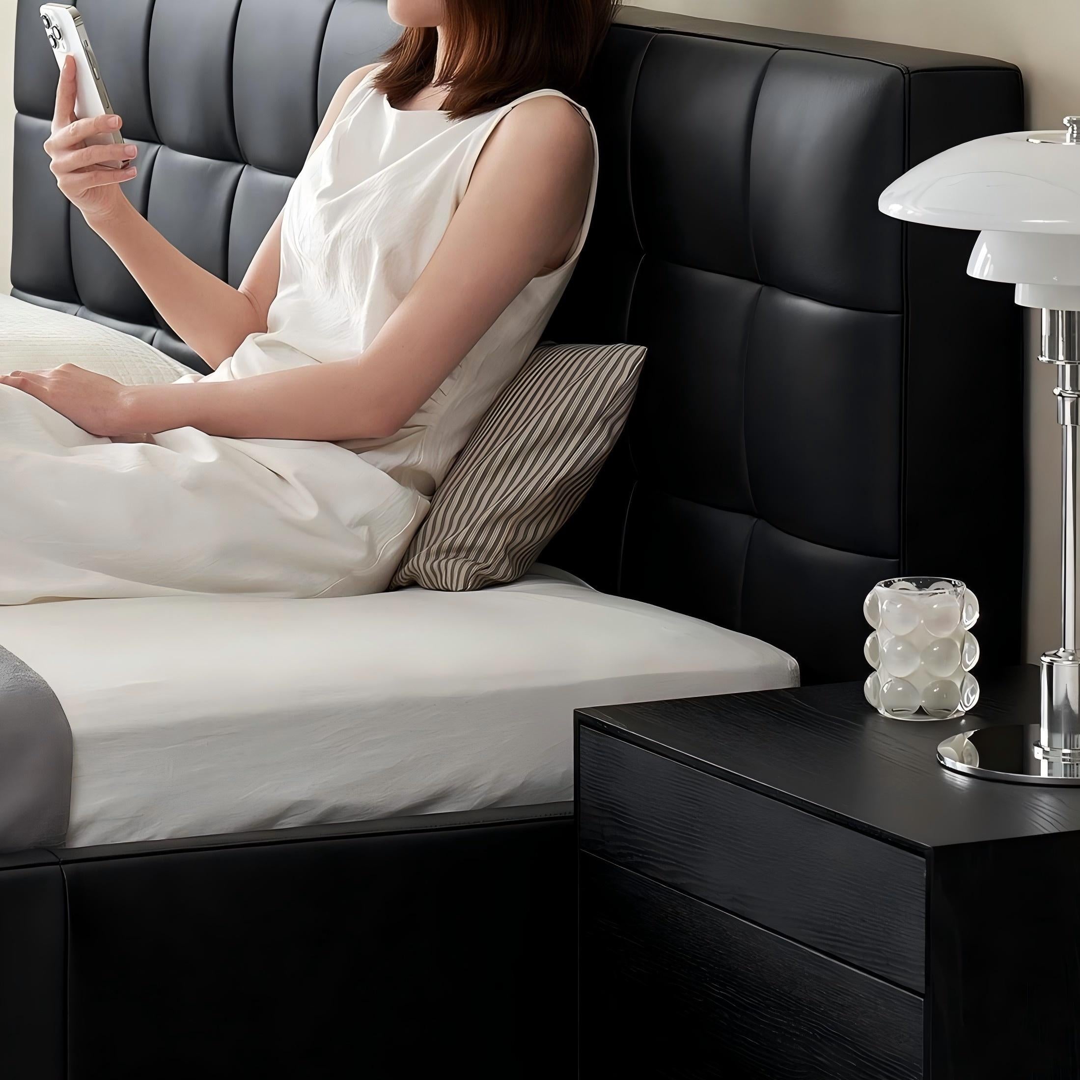 Lit en cuir Sugar Cube