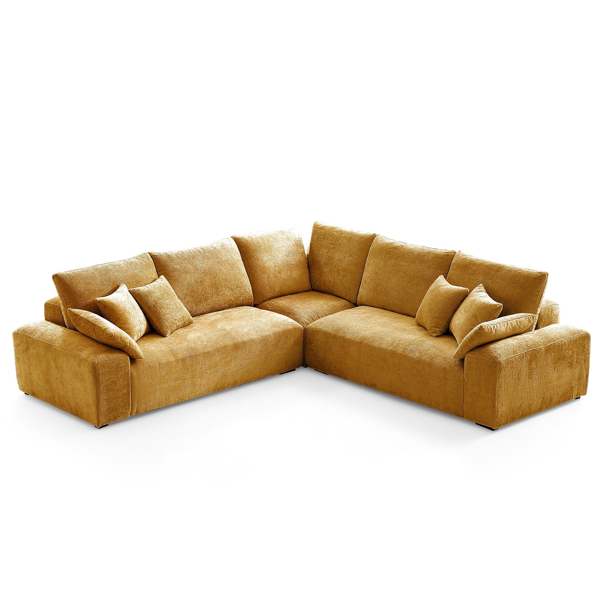 Le canapé d'angle sectionnel beige Empress