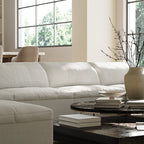 Canapé et pouf beige Tender Wabi-Sabi