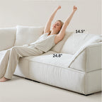 Canapé en lin doux Brioche