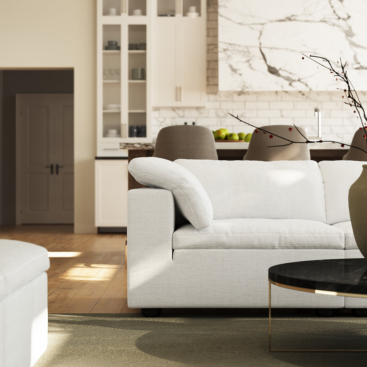 Sectionnel de coin tendre Wabi-Sabi