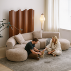 Canapé sectionnel ouvert et incurvé Nestled