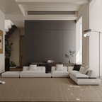 Canapé sectionnel en L Silver Moon Boucle