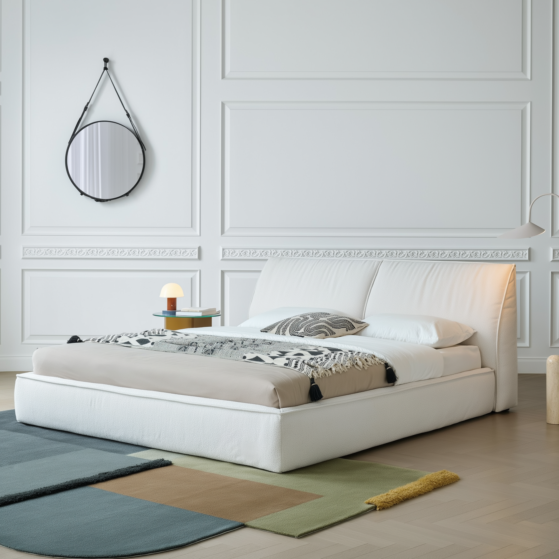 Lit en tissu doux Brioche