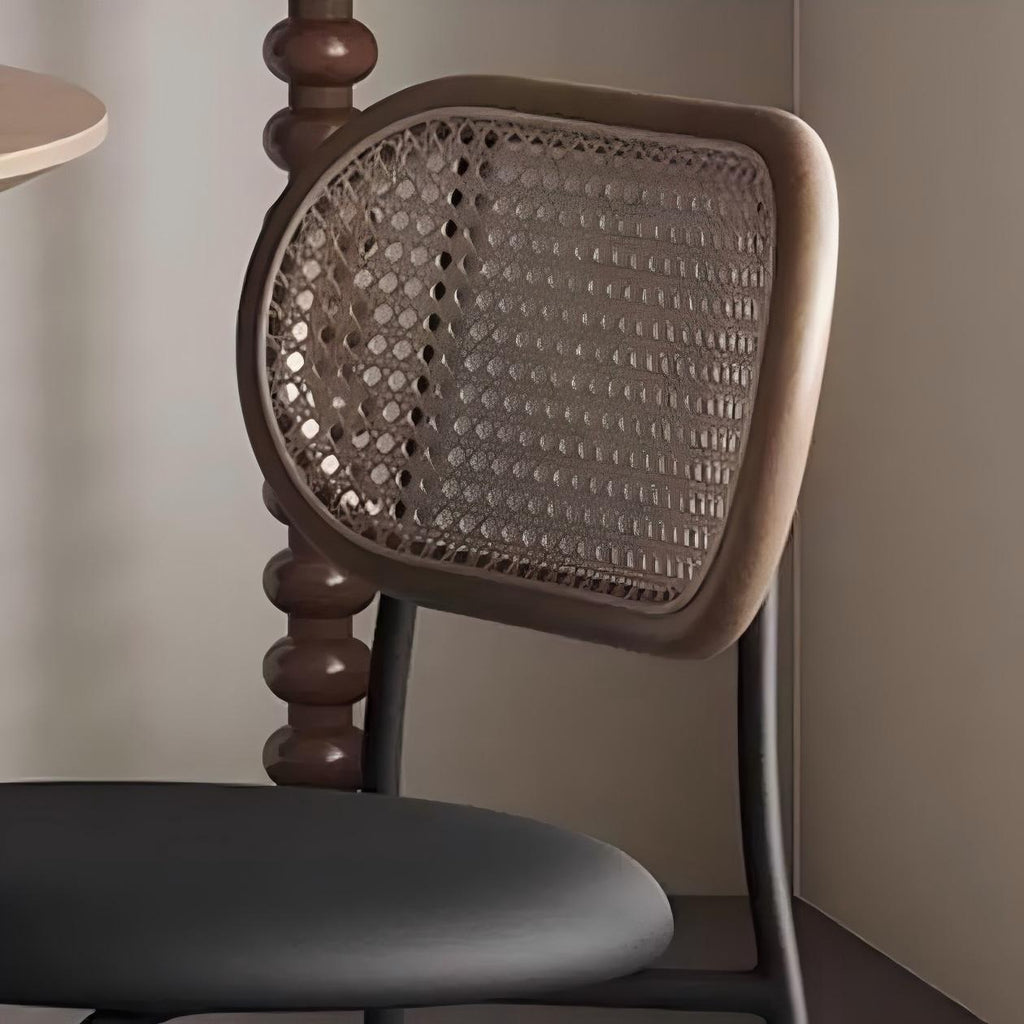 Table à manger ronde en bois et acier Lunaro