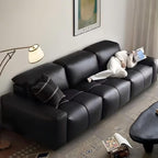 Canapé inclinable en cuir marron Nero