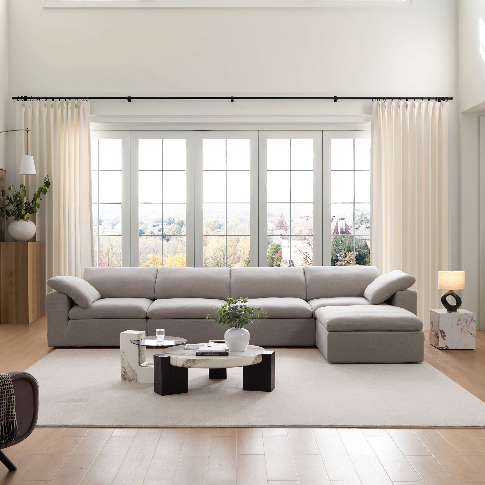 Canapé et pouf Tender Wabi-Sabi gris