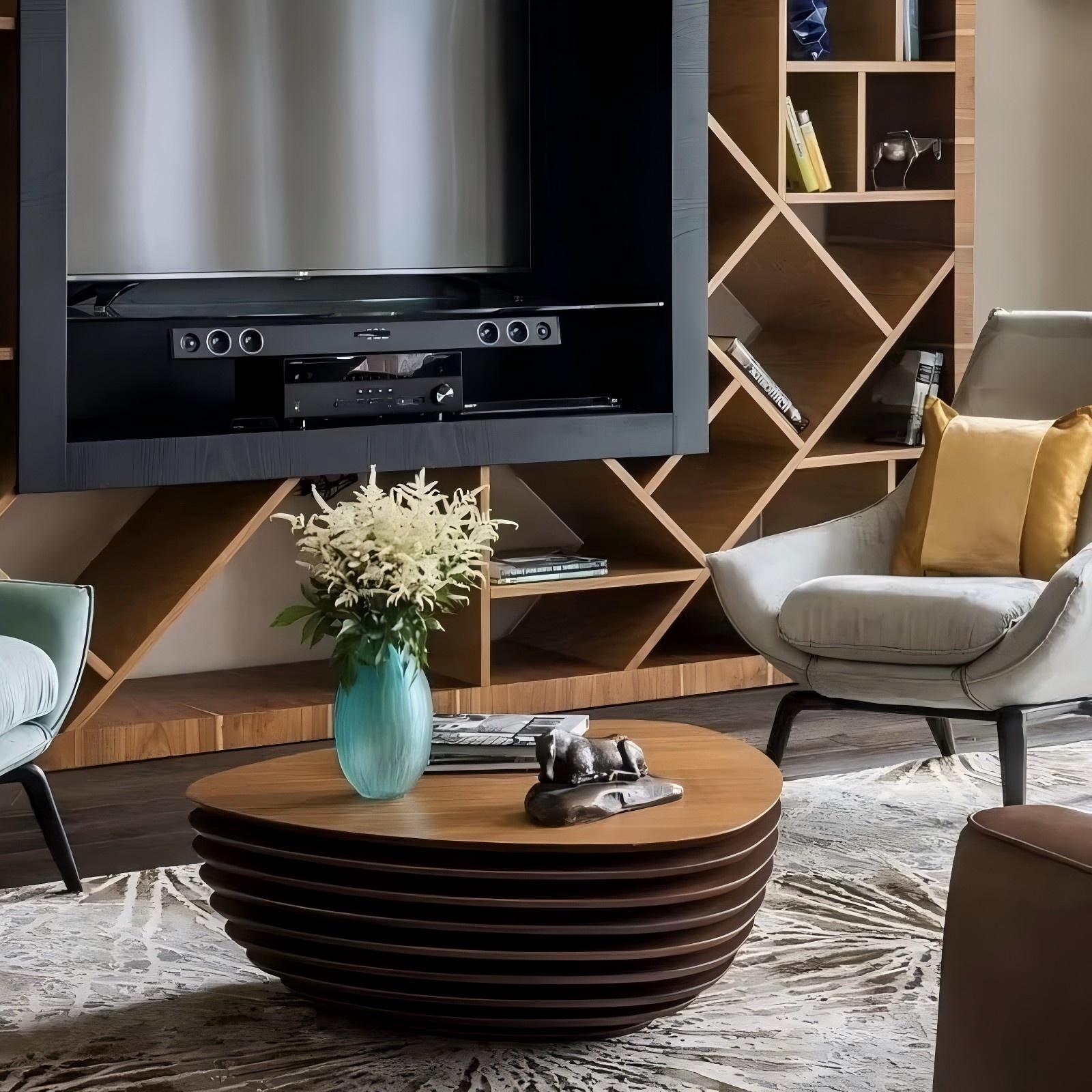 Table basse gigogne de forme irrégulière