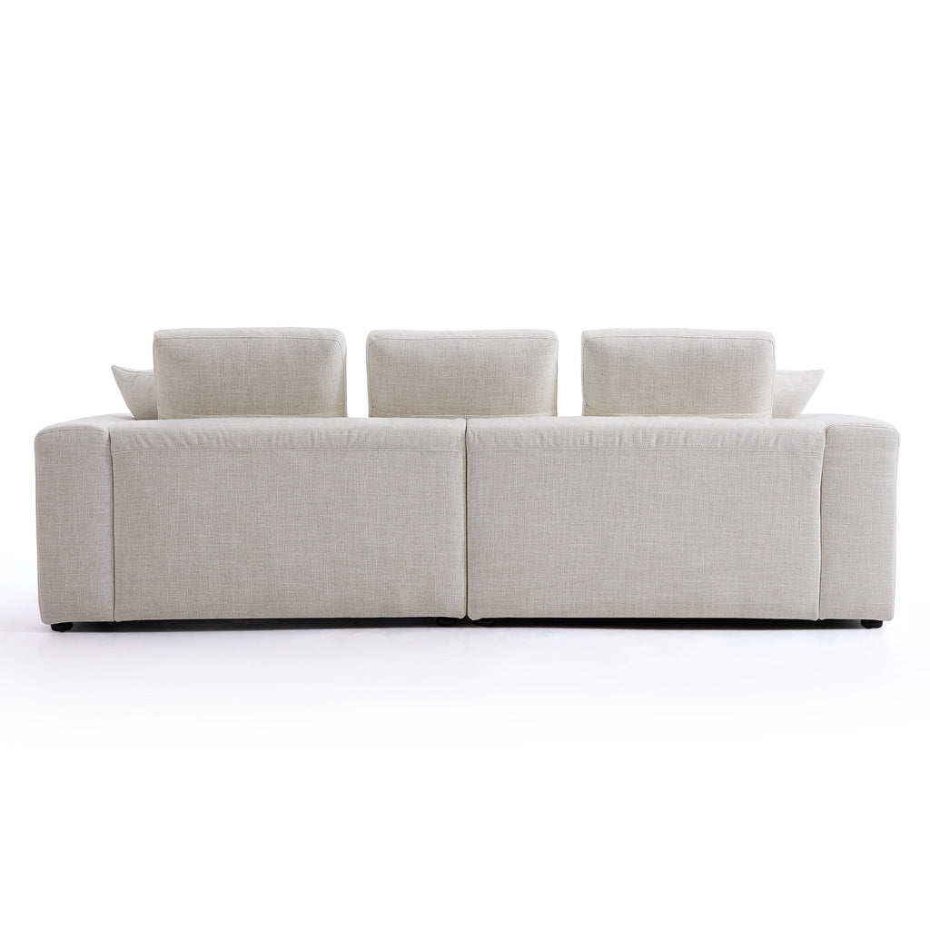 Canapé en tissu Serrat Beige Performance