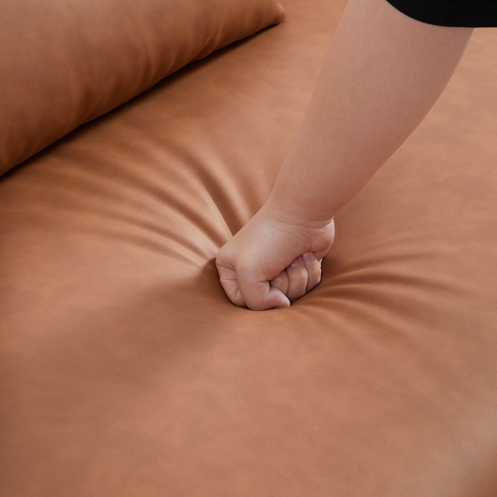 Canapé d'angle minimaliste marron Milano Moda