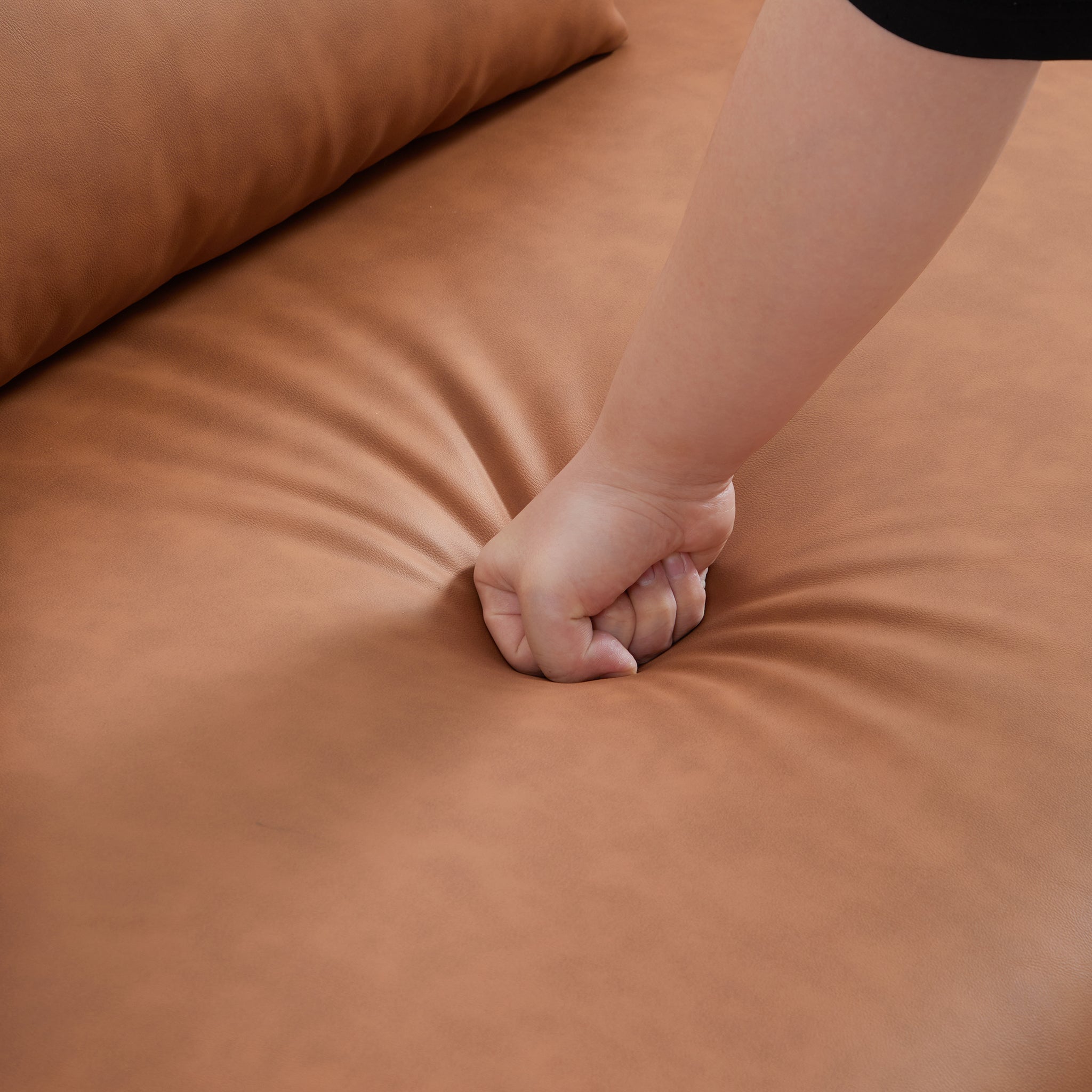 Canapé d'angle minimaliste marron Milano Moda