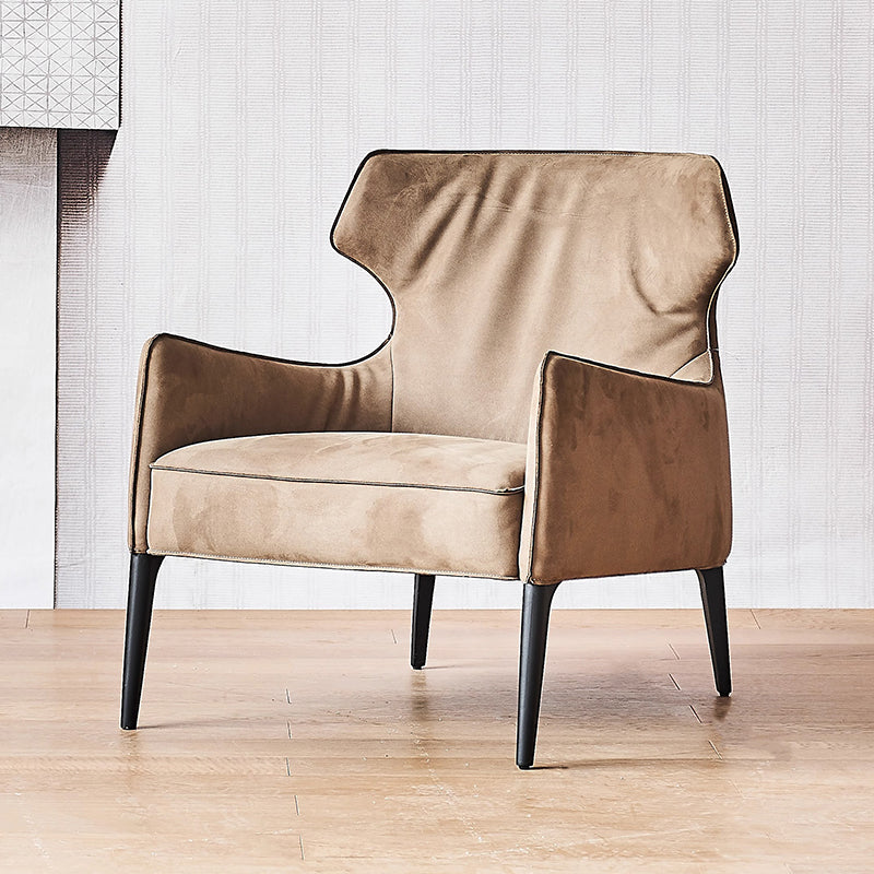 Fauteuil d'appoint Hippo Camel en daim