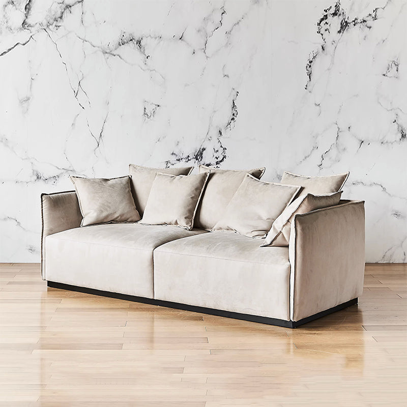 Canapé 3 places en velours kaki Filippo