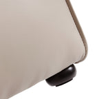 Canapé d'angle modulaire Cube en cuir véritable beige