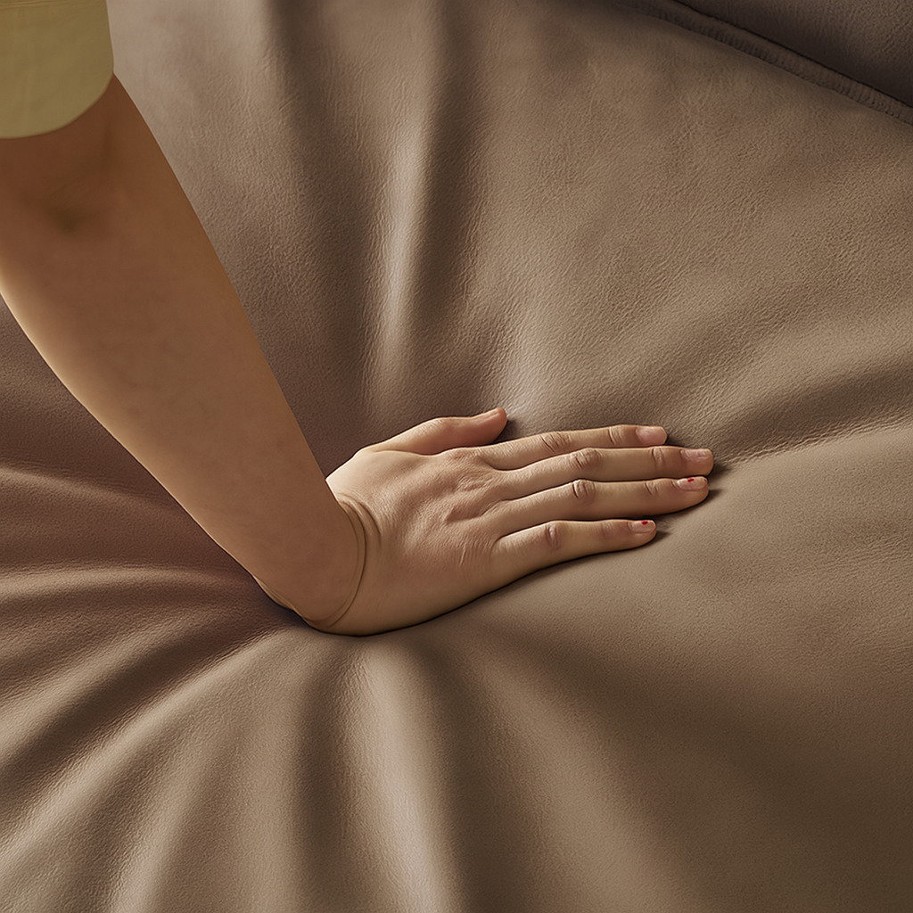 Canapé en cuir nubuck moderne Deacon