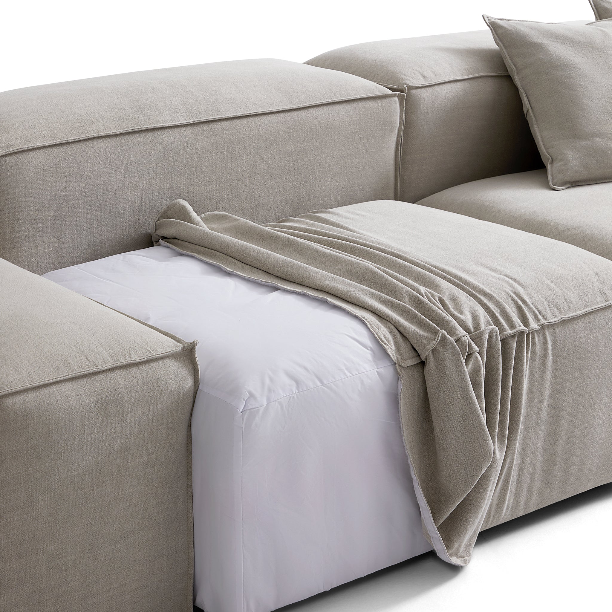 Canapé sectionnel modulaire beige Freedom