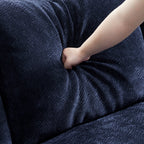 Le canapé et le pouf bleu marine Empress