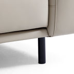 Canapé et pouf en cuir beige noble