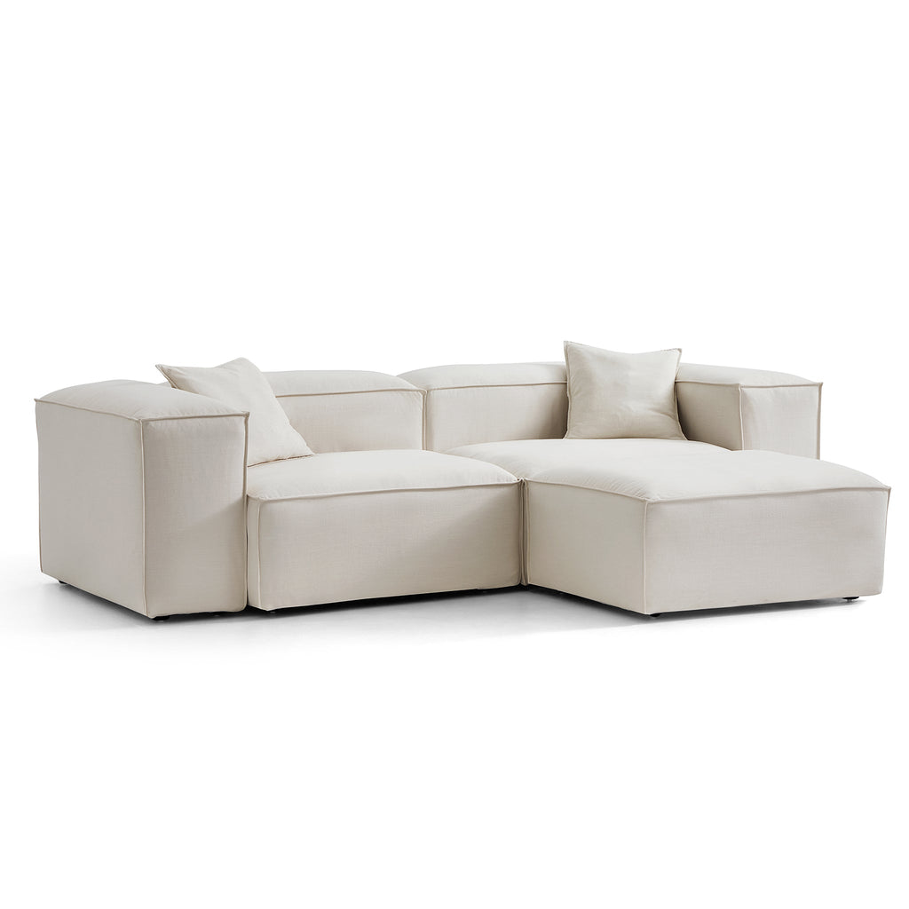 Canapé modulable Freedom beige avec pouf