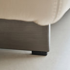 Canapé d'angle incurvé en tissu gris Arles