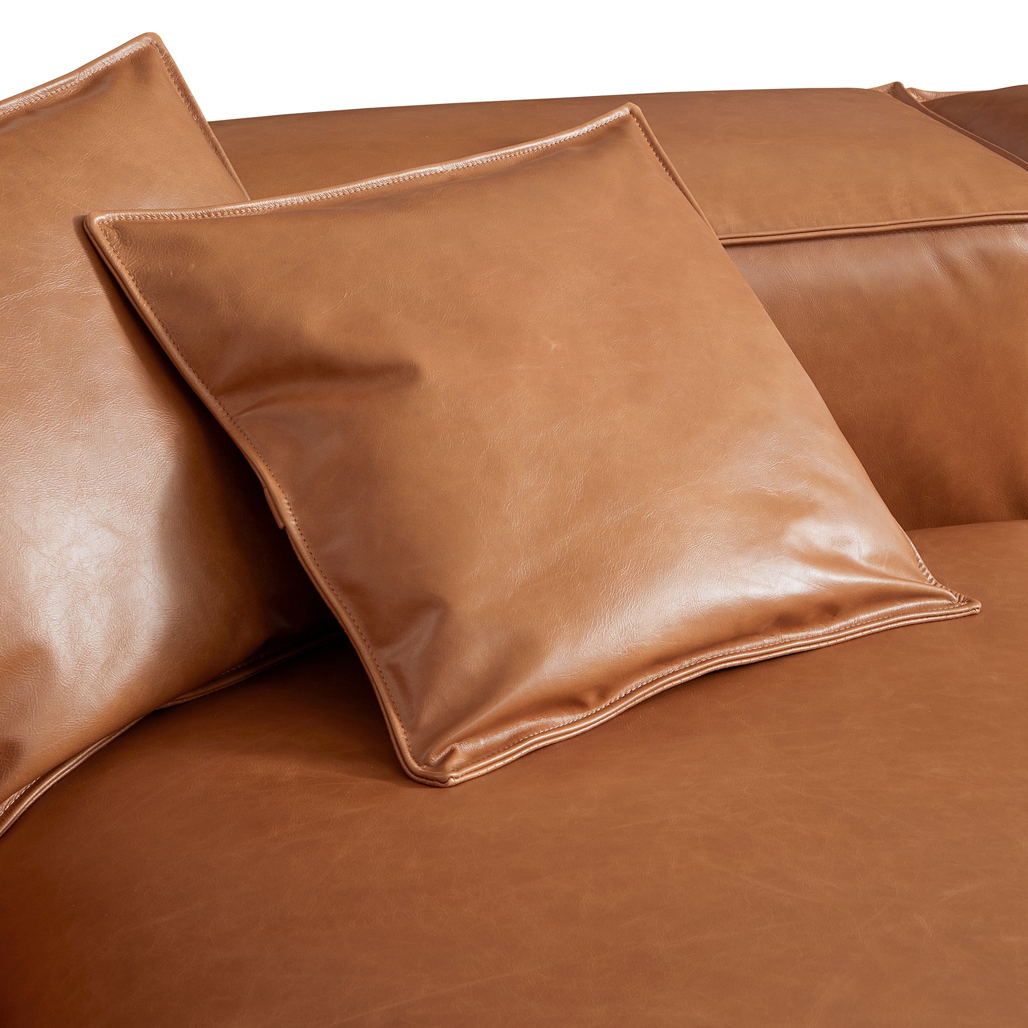 Canapé sectionnel ouvert modulaire Benthe Tan