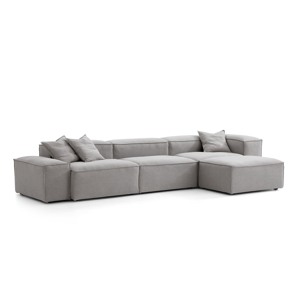 Canapé modulable Freedom beige avec pouf