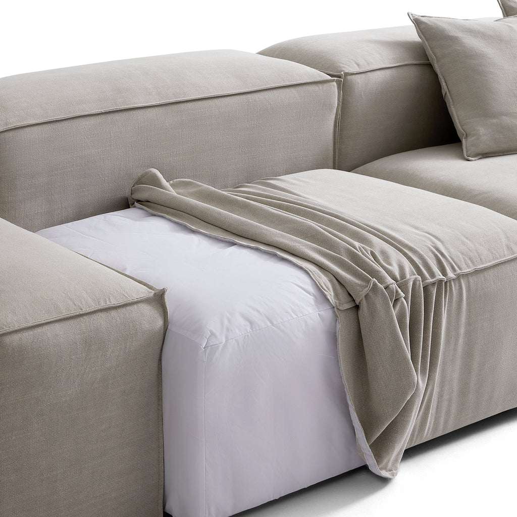 Canapé modulaire Freedom gris neuf avec pouf