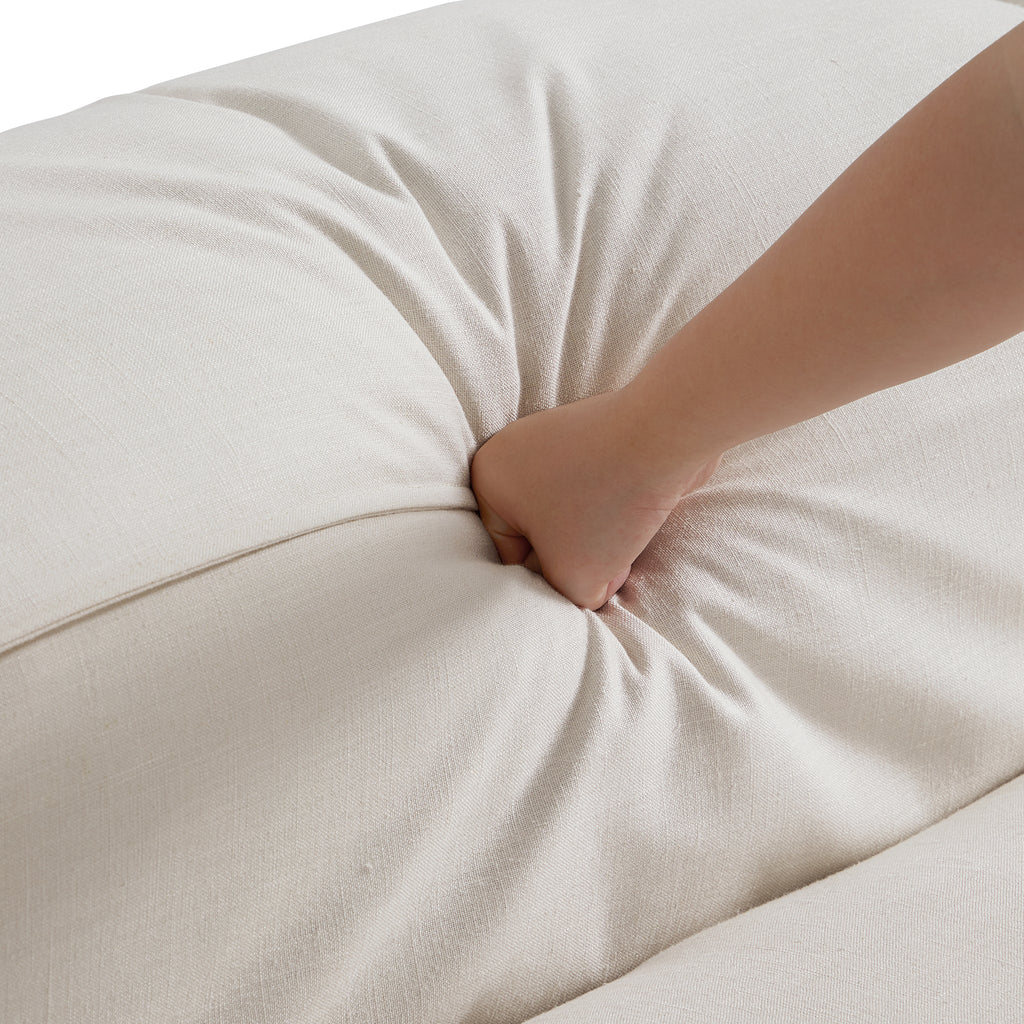 Canapé modulable Freedom beige avec pouf