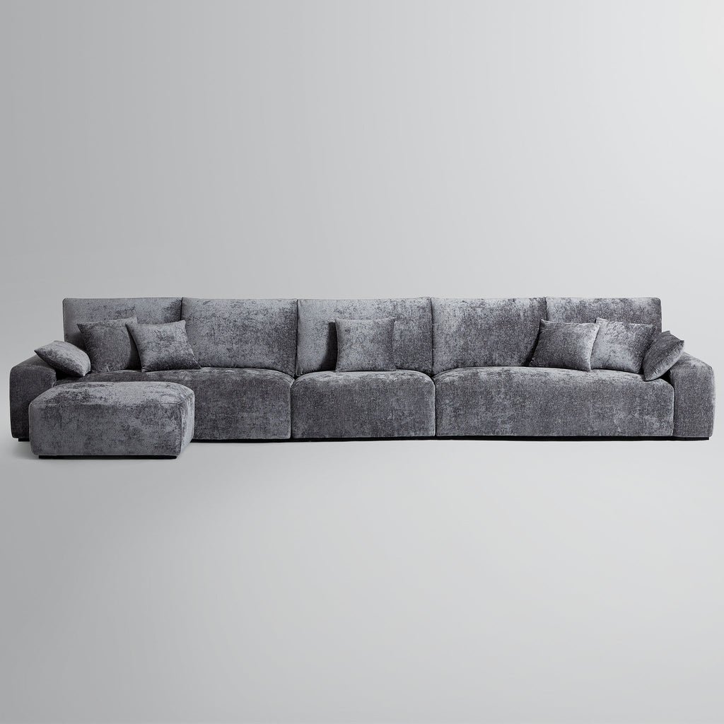 Le canapé et le pouf beiges Empress