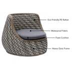 Ensemble de salon de jardin tissé Strafford avec coussins