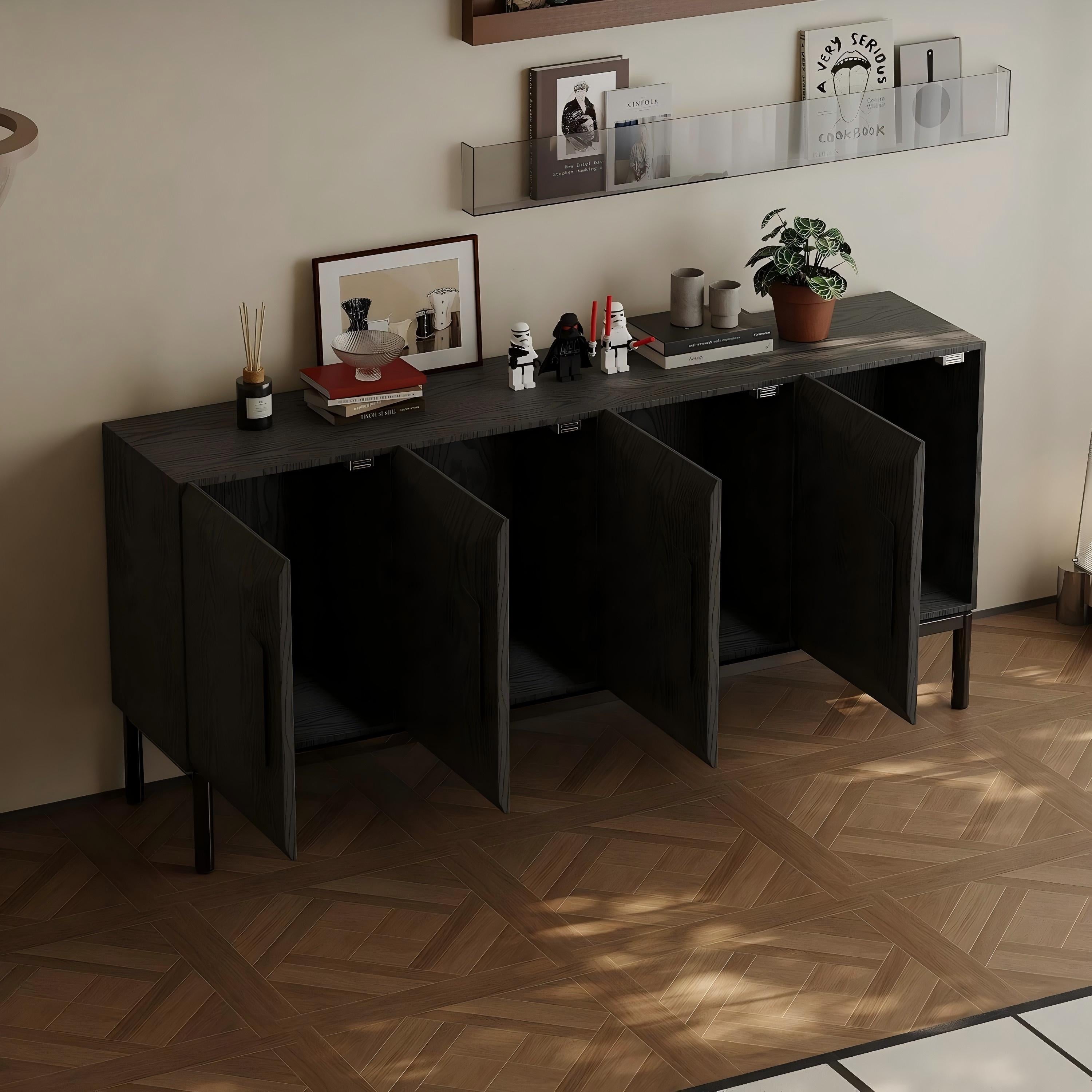 Buffet en bois massif noir Florence