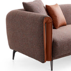 Causeuse Chas Tangerine en polyester et lin