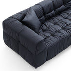 Canapé et pouf Boba en cuir noir