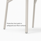 Ensemble de salle à manger d'extérieur Chloe pour 4 personnes avec table ronde en teck