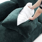 Le canapé et le pouf Empress Green