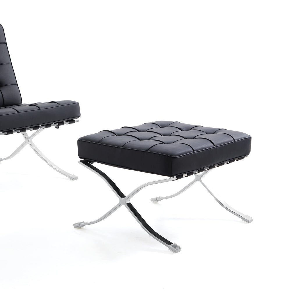 Fauteuil de salon en cuir Barcelona