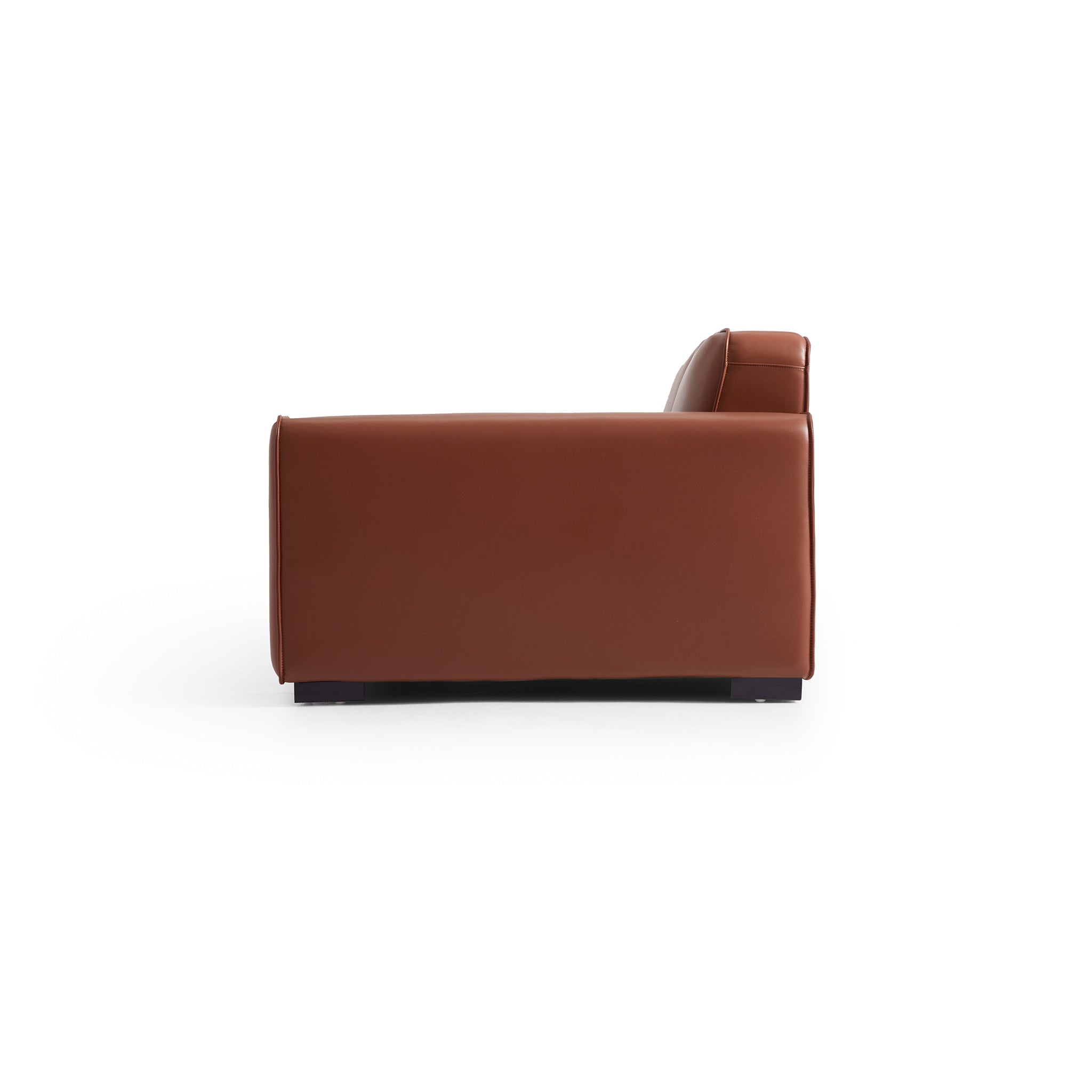 Canapé modulaire en cuir kaki Domus