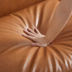 Canapé sectionnel ouvert modulaire Benthe Tan