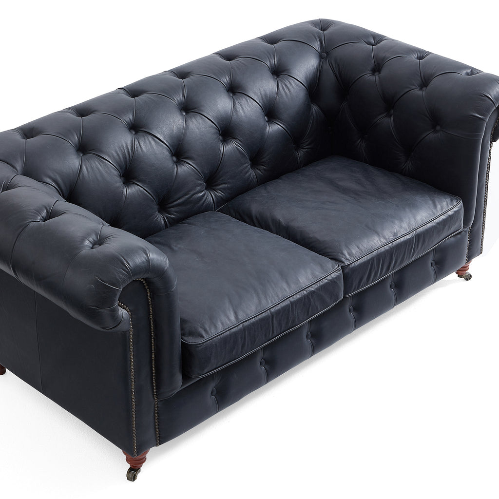 Canapé capitonné Chesterfield Durango en cuir pleine fleur