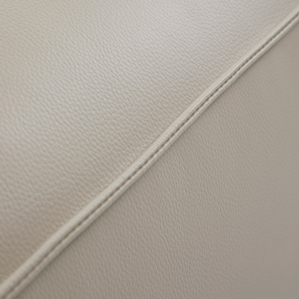 Fauteuil modulaire en cuir beige Domus