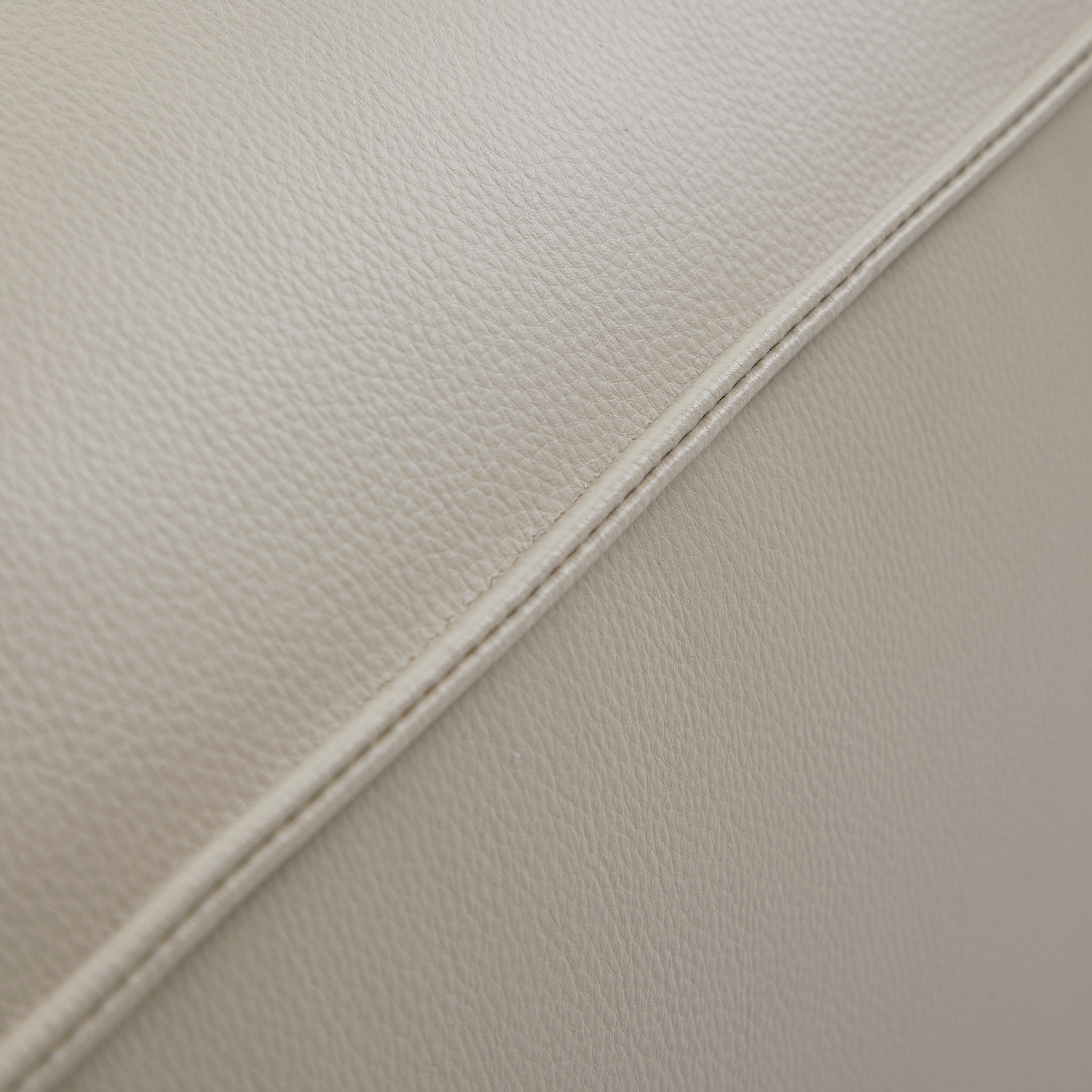 Fauteuil modulaire en cuir beige Domus